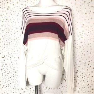 Express Striped Sweatshirt Dolman Sleeve